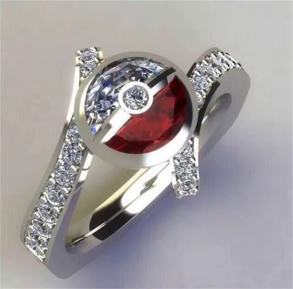 Pokeball Inspired Rings
